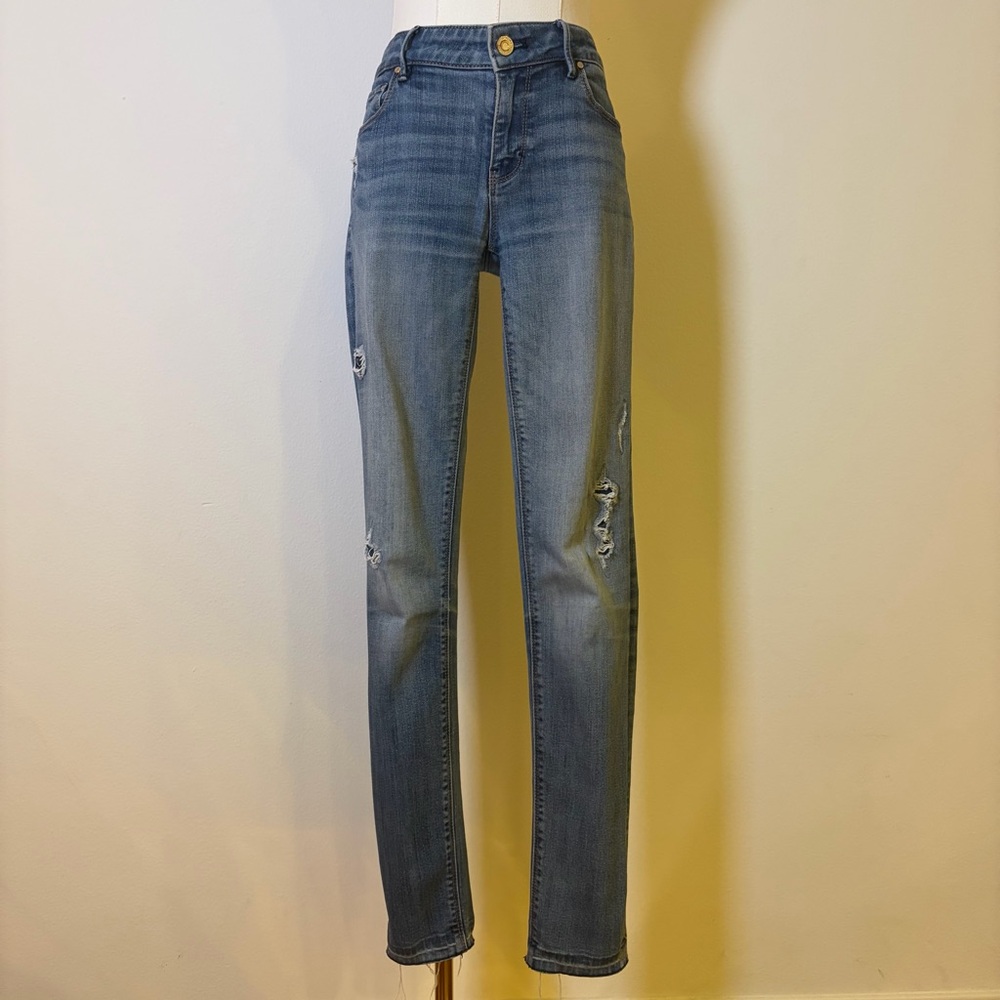 White House Black Market Distressed Skinny Jeans - Size 2